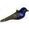 GC Home & Garden 3.5” Purple and Gold Martin Bird Hand Blown Glass Hanging Figurine Ornament